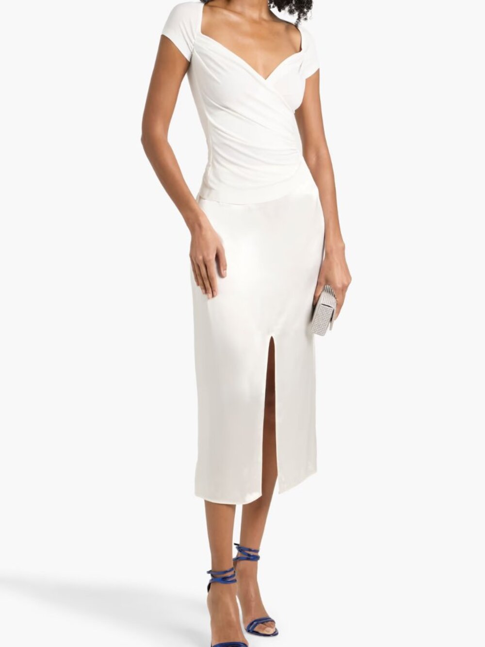 NORMA KAMALI Draped stretch-jersey top NWOT